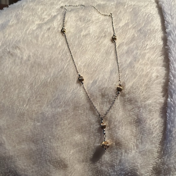 Vintage Elegant Gold filled and Sterling Silver Necklace - Picture 4 of 7